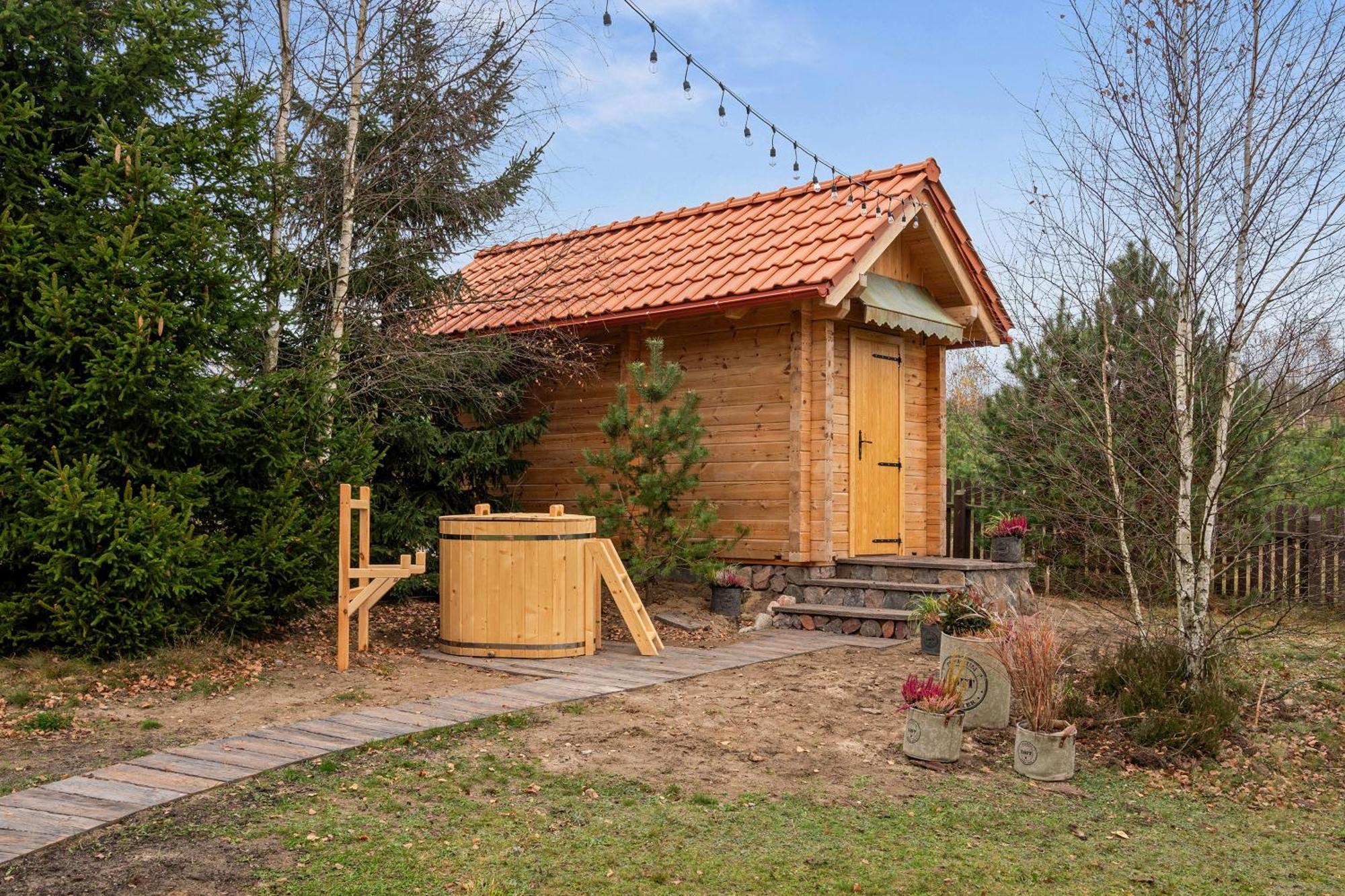 Lesny Dworek Sominy - Dom Z Sauna I Kominkiem Exterior photo