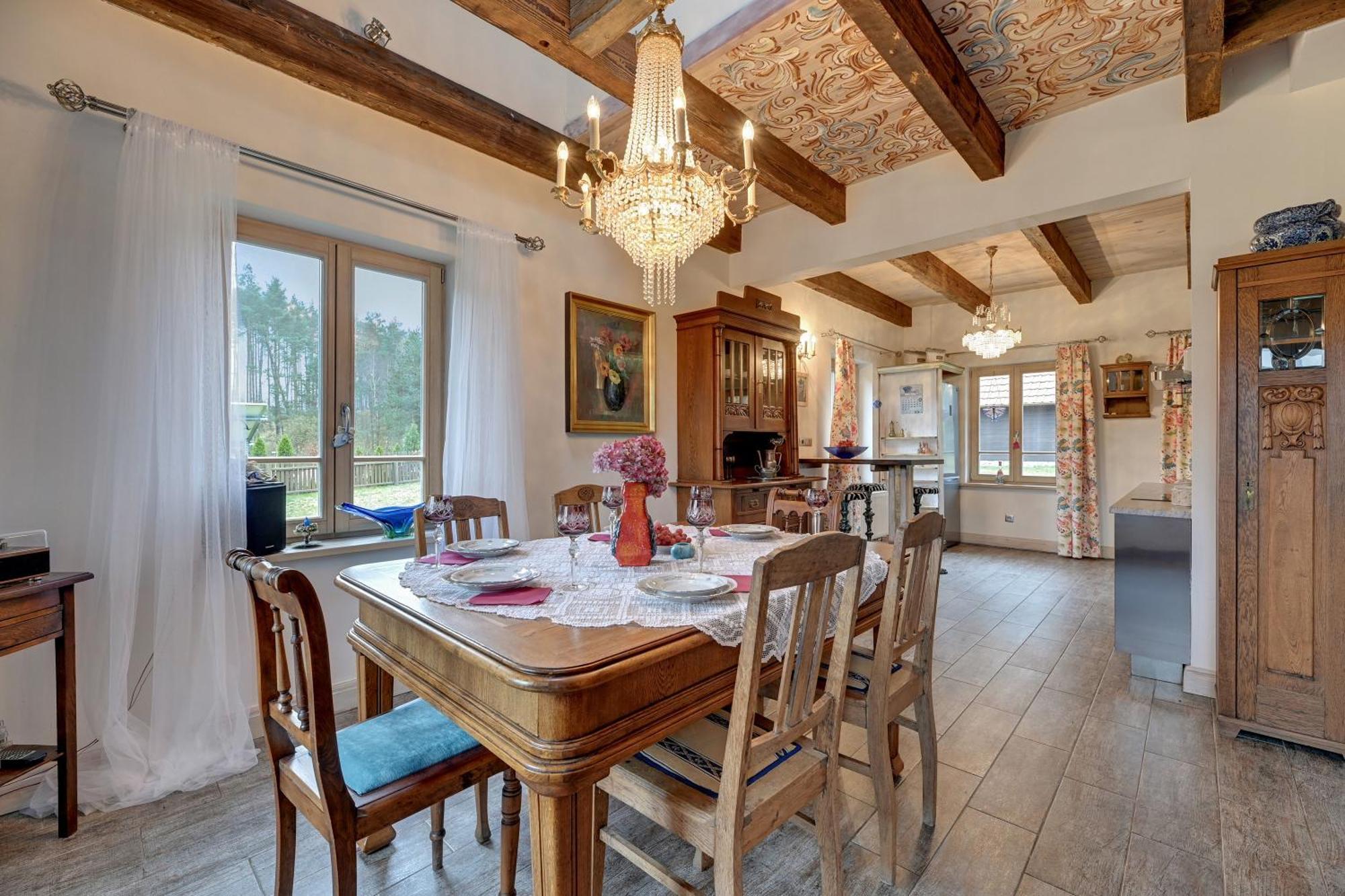 Lesny Dworek Sominy - Dom Z Sauna I Kominkiem Exterior photo